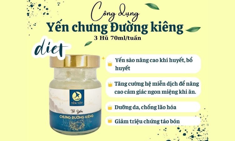 Yến chưng đường kiêng rất tốt cho người giảm cân