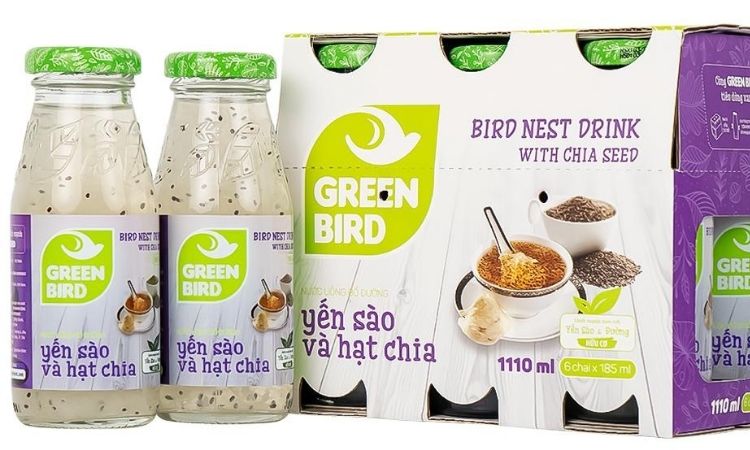 Nước yến sào và hạt chia Green Bird