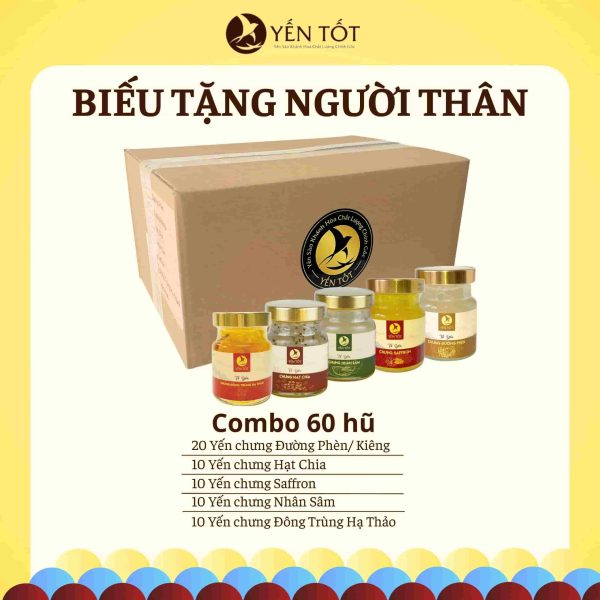 Yến chưng sẵn chất lượng combo biếu tặng người thân