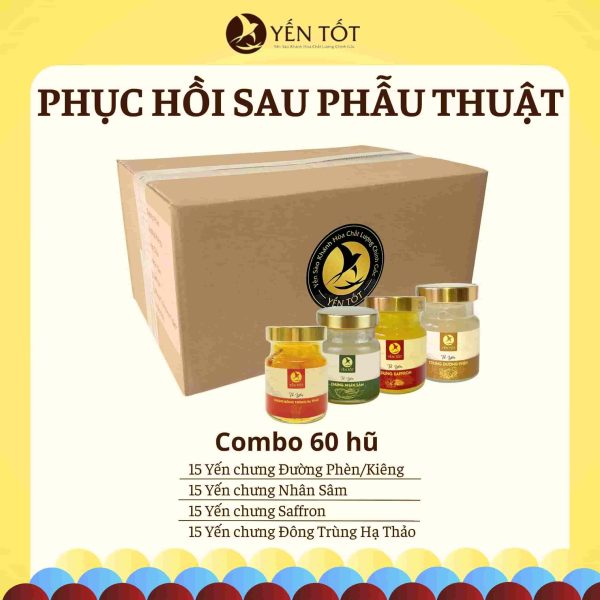 Yến chưng sẵn chất lượng combo phục hồi sau phẫu thuật