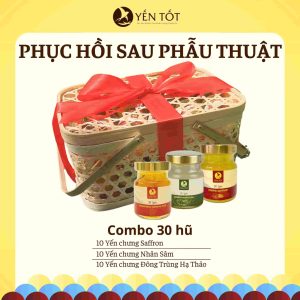 Yến chưng sẵn chất lượng combo phục hồi sau phẫu thuật